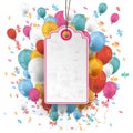 Price Sticker Balloons Percents Confetti