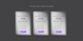 Price table concept vector design template. Pricing or subscription plan ui web elements. Website marketing and Royalty Free Stock Photo