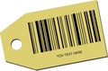 Price tag with a barcode Royalty Free Stock Photo