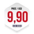 Price tag with barcode Royalty Free Stock Photo