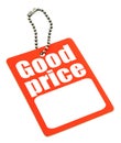 Price tag with copy space Royalty Free Stock Photo