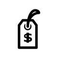 Price tag with dollar sign icon. Vector