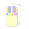 Price tag with easter pattern Royalty Free Stock Photo