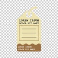 Price tag icon in transparent style. Coupon label vector illustration on isolated background. Sale sticker business concept Royalty Free Stock Photo