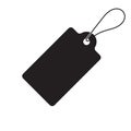 Price tag label vector icon. Vector sale blank black pricetag isolated Royalty Free Stock Photo