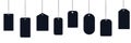 Price tag silhouettes in flat icon style minimal on white Royalty Free Stock Photo