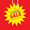 Price tag summer promotion website square banner heading design