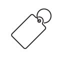 Price tag vector icon label. Line pricetag, luggage tag Royalty Free Stock Photo