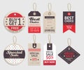 Price tags label design set. Vector. Royalty Free Stock Photo