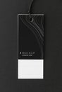 Black price tag design mockup