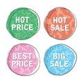 price tags. sale offer labels. vector Royalty Free Stock Photo