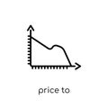 price to earnings ratio (pe ratio) icon. Trendy modern flat line Royalty Free Stock Photo