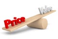 Price and Value balance concept Royalty Free Stock Photo