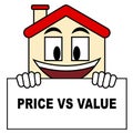 Price Versus Value Icon Demonstrating Product Evaluation Of Cost And Worth - 3d Illustration
