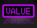 Price Versus Value Icon Demonstrating Product Evaluation Of Cost And Worth - 3d Illustration