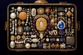 Priceless Gems A Casket of Precious Treasures and Collectible Jewels. AI Royalty Free Stock Photo
