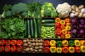 prices of vegetables escalating on a grocery board