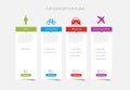 Pricing compare table light template with four product cards