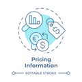 Pricing information soft blue concept icon Royalty Free Stock Photo