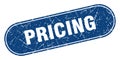 pricing sign. pricing grunge stamp. Royalty Free Stock Photo