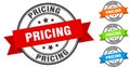 pricing stamp. round band sign set. label Royalty Free Stock Photo