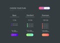 Pricing table illustration Royalty Free Stock Photo