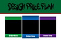 Pricing table, subscription plans comparison design template with glass effect. Royalty Free Stock Photo