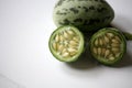 Prickly paddy melon (Cucumis myriocarpus) a small green fruit with dark green stripes : (pix Sanjiv Shukla)