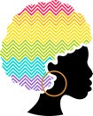 Pride afro american woman on gay parade vector