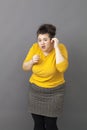 Pride and arrogance for overweight young woman