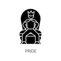 Pride black glyph icon Royalty Free Stock Photo