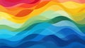Pride Flag Wave design Background generative AI Royalty Free Stock Photo