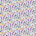 Pride Flags Flat Seamless Pattern