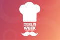 Pride in Food Service or Foodservice Week. First week in February. Holiday concept. Template for background, banner Royalty Free Stock Photo