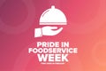Pride in Food Service or Foodservice Week. First week in February. Holiday concept. Template for background, banner Royalty Free Stock Photo