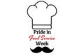 Pride in Food Service Week concept banner. Template for background, banner, card, poster with text inscription. Vector