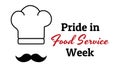 Pride in Food Service Week concept banner. Template for background, banner, card, poster with text inscription. Vector