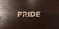 Pride - grungy wooden headline on Maple - 3D rendered royalty free stock image
