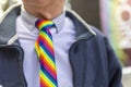 Pride LGBT civil rights rainbow tie