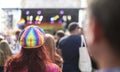 Pride LGBT Festival rainbow flag hat