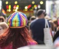 Pride 19 LGBT Festival rainbow flat sequin hat