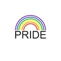 Pride LGBT icon in rainbow colors Pride Flag. Rainbow,Support, Freedom Symbols. Gay Pride Month. Flat design signs isolated on whi