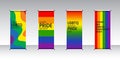 Pride LGBTQ+ Roll Up Set. Standee Design.Vector illustration Royalty Free Stock Photo