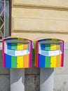 Pride mailboxes in Stockholm, Sweden