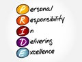 PRIDE acronym concept Royalty Free Stock Photo