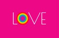 Pride pink background with rainbow flag love parade concept - vector illustration for pride month