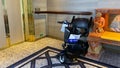 A Pride scooter rental for a handicaped person used while on a cruise ship Royalty Free Stock Photo