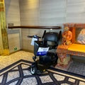A Pride scooter rental for a handicaped person used while on a cruise ship Royalty Free Stock Photo