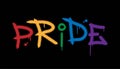 Pride word. LGBTQ Pride Month