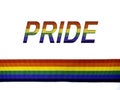 LGBT concept with pride colors, rainbow flag strip. Royalty Free Stock Photo